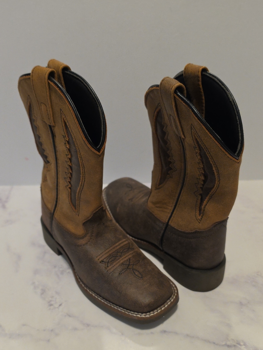 Smoky Mountain Brown Pull-On Western Boots